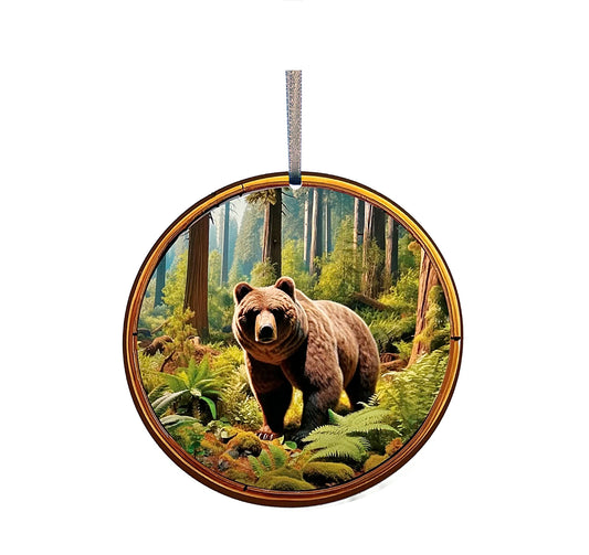 Grizzly, Acrylic Window Ornament #SC368