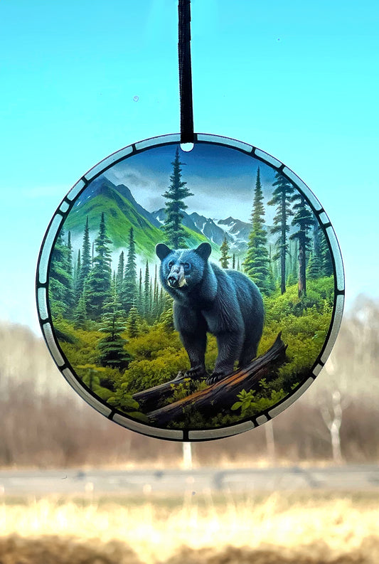 Black Bear Acrylic Window Ornament #SC370
