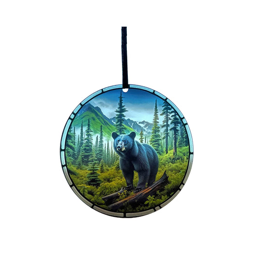 Black Bear Acrylic Window Ornament #SC370