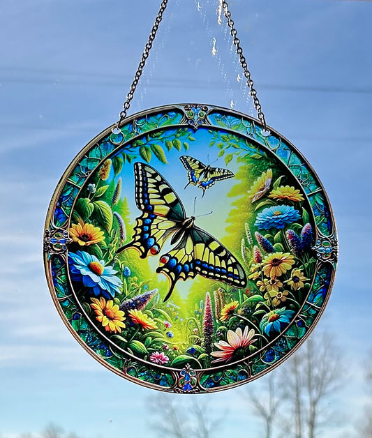 Tiger Swallowtail Acrylic Suncatcher with Chain #SC371 by d'ears