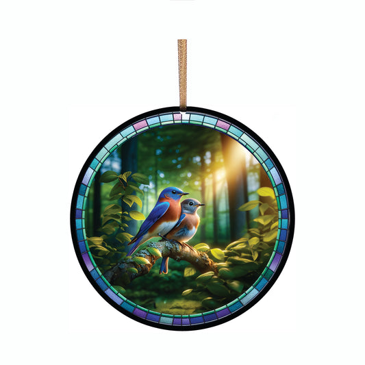 Blue Birds, Acrylic Window Ornament #SC380