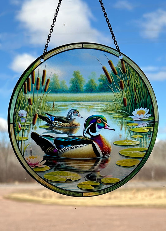 Wood Duck Acrylic Suncatcher #SC408 by d'ears