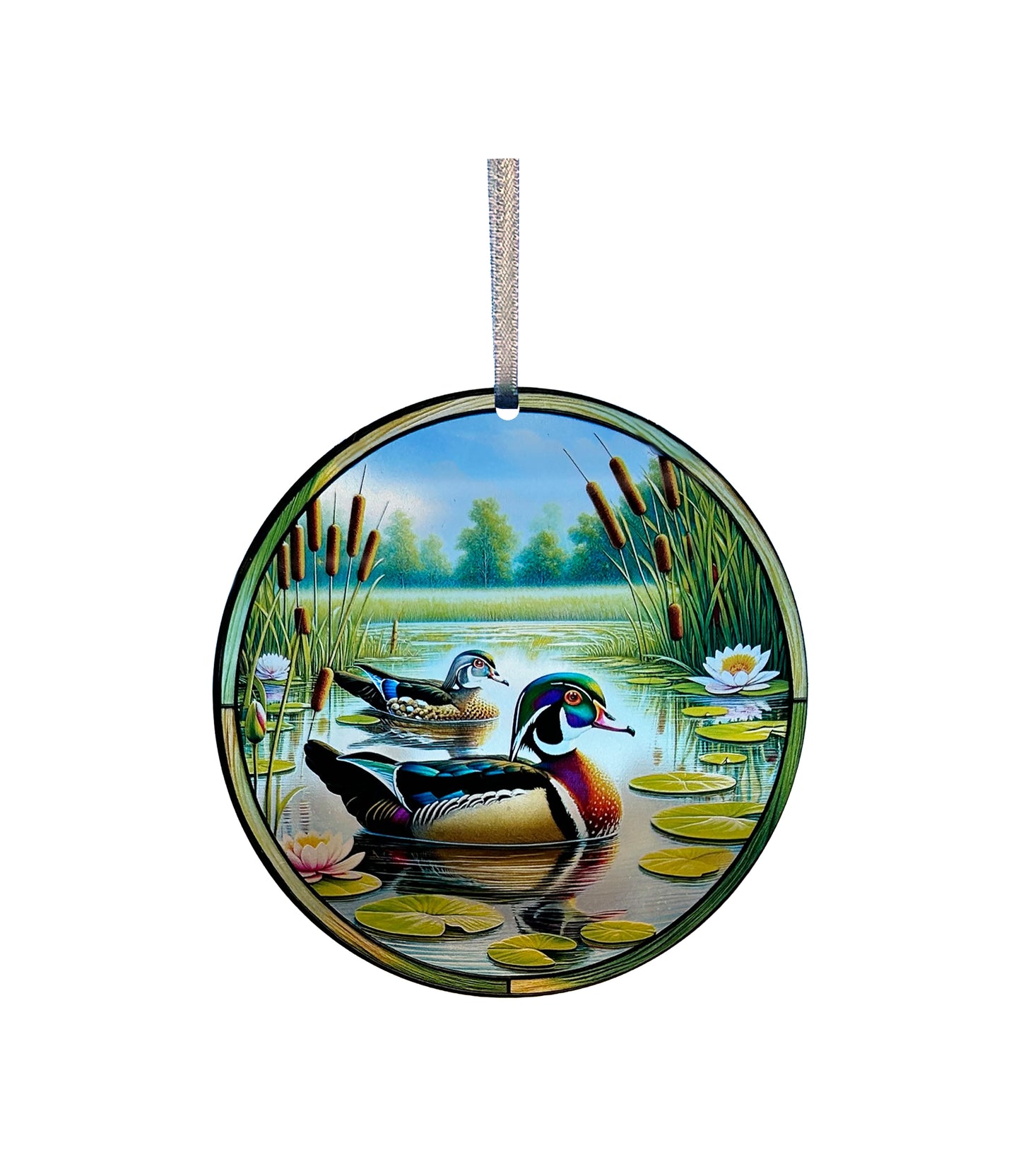 Wood Duck, Acrylic Window Ornament #SC410 by d'ears