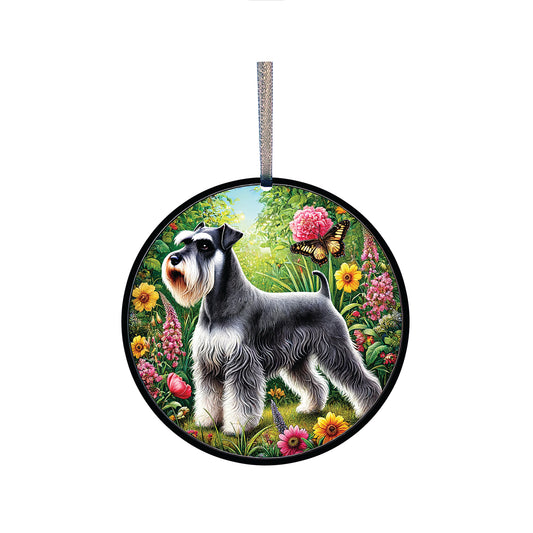 Mini Schnauzer, Acrylic Window Ornament #SC445 by d'ears