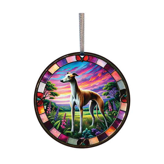 Greyhound, Acrylic Window Ornament #SC446 by d'ears