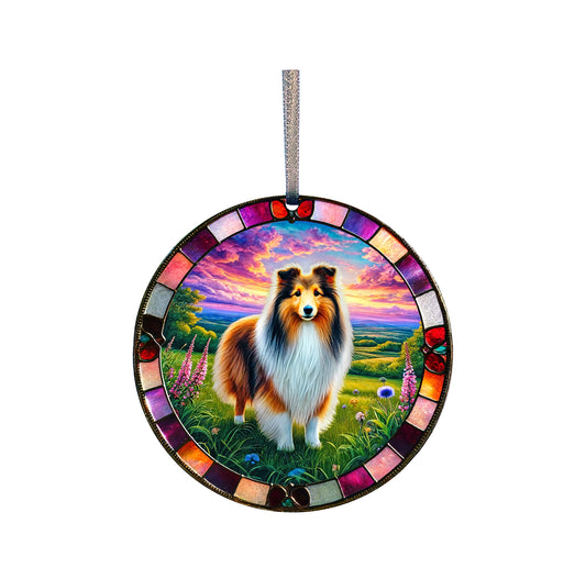 Sheltie, Acrylic Window Ornament #SC448 by d'ears