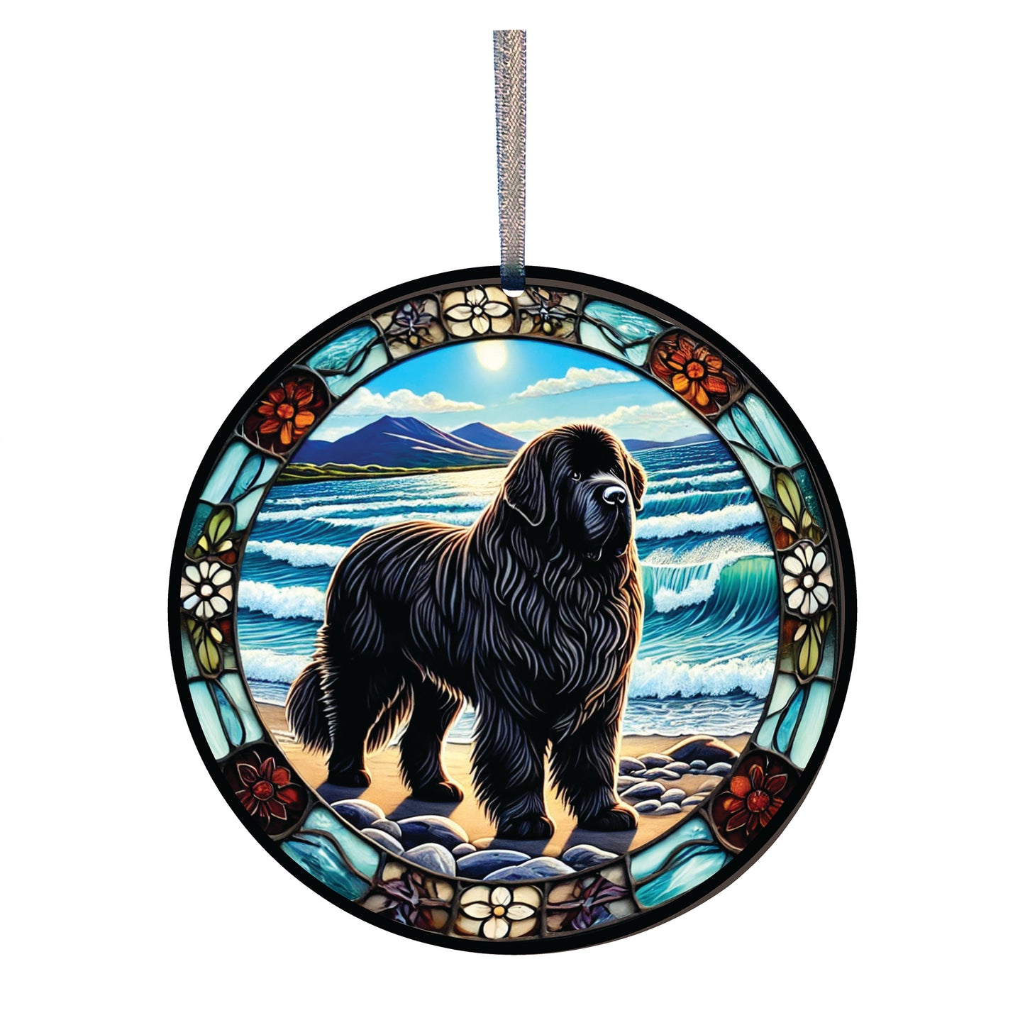Newfoundland Acrylic Window Ornament #SC489 by d'ears