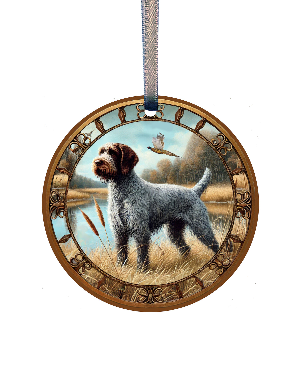 Pointing Griffon Acrylic Window Ornament #SC502 by d'ears
