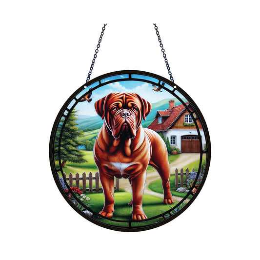 Dogue De Bordeaux Acrylic Suncatcher #SC513 by d'ears