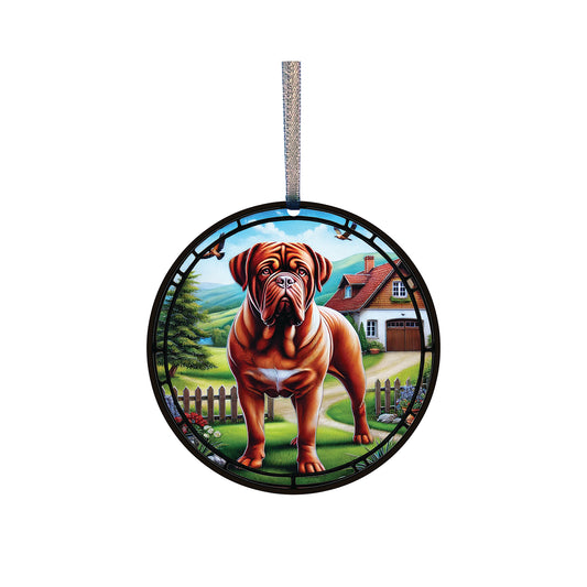 Dogue De Bordeaux Acrylic Window Ornament #SC514 by d'ears