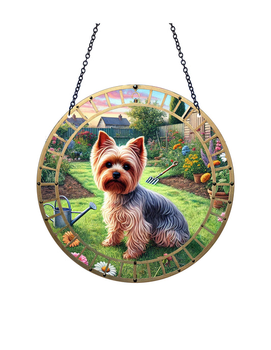 Yorkshire Terrier Acrylic Suncatcher with Chain #SC767 Made in the USA