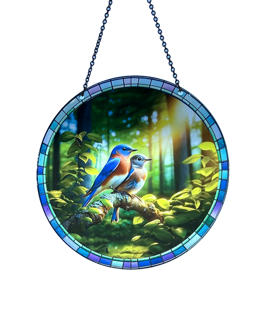 Bluebird Acrylic Suncatcher #SC379 by d'ears, Made in the USA, bird lover gift, nature gift