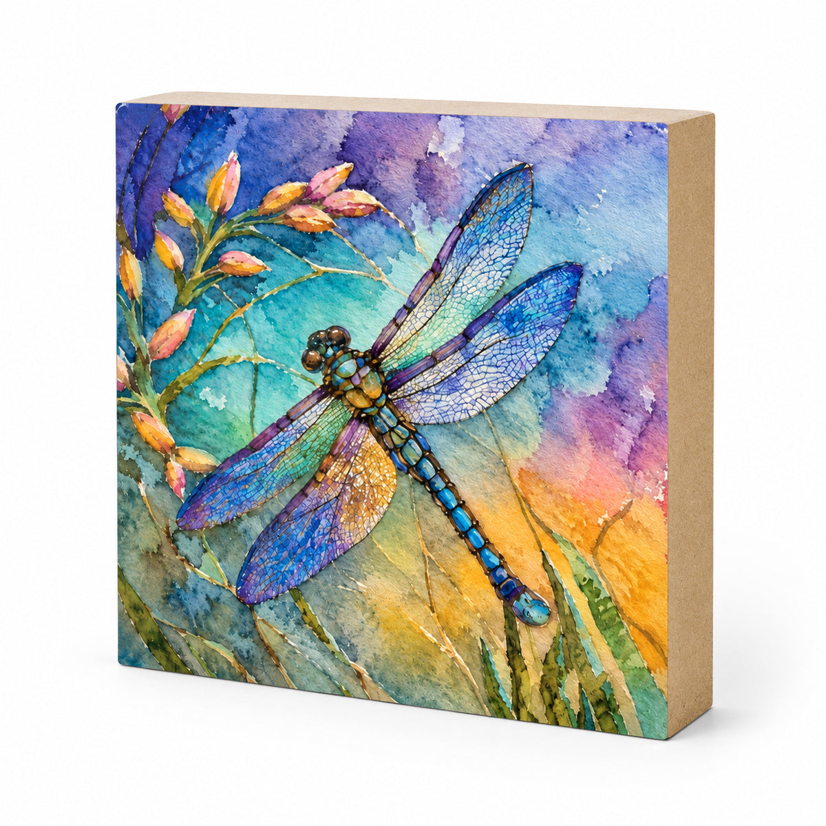 Dragonfly, Block Art, Cabin Shelf Sitter, Made in the U.S.A. by small family business