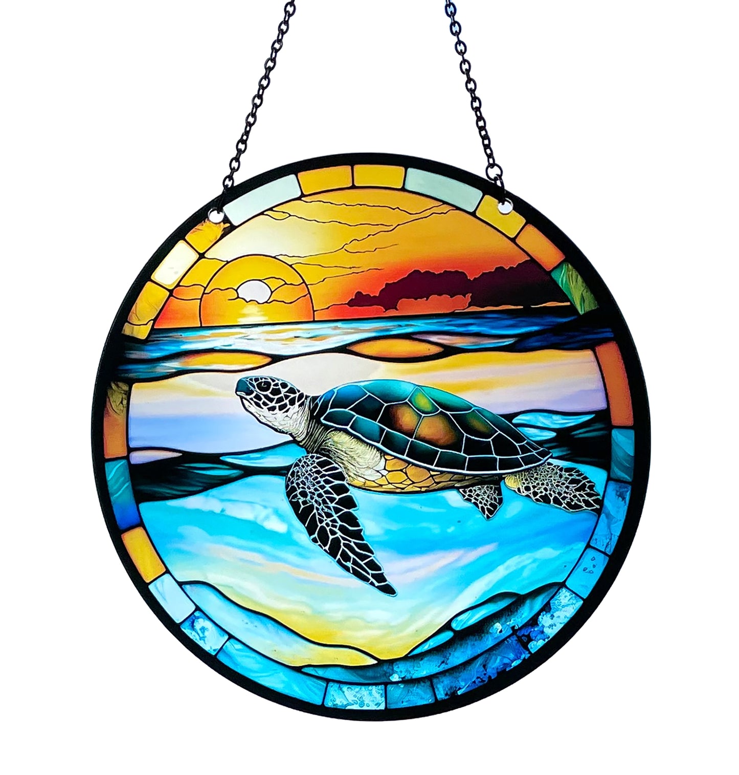 Sea Turtle Acrylic Suncatcher with Chain #SC104 by d'ears