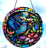 Colorful Hummingbird Suncatcher with Chain #SC116 by d'ears