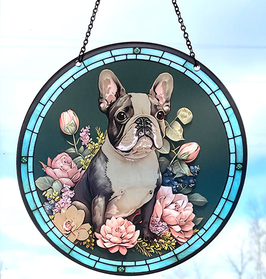 French Bulldog Acrylic Suncatcher with Chain #SC117 by d'ears