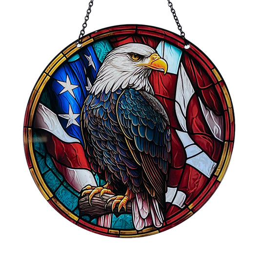 Patriotic Eagle Acrylic Suncatcher with Chain #SC119 by d'ears