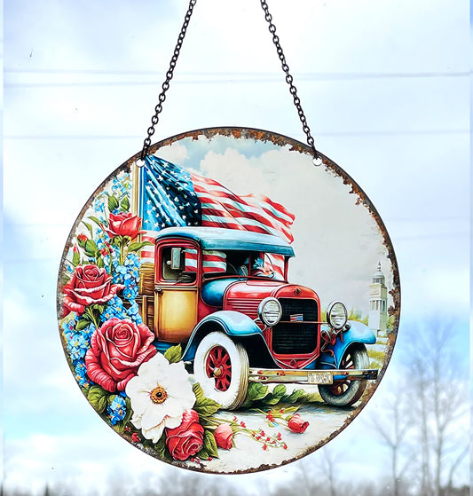 Vintage Truck Acrylic Suncatcher with Chain #SC121 by d'ears