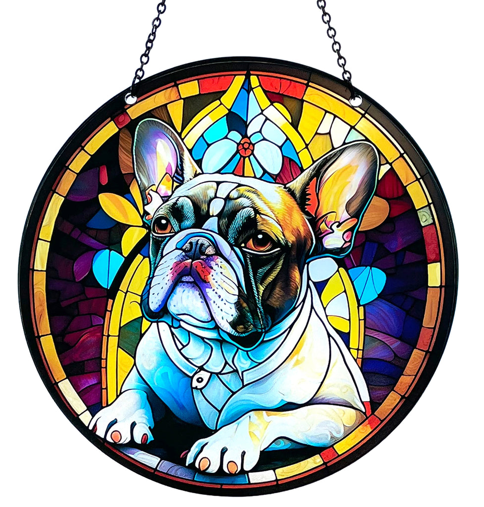 Frenchie Suncatcher with Chain #SC125 by d'ears