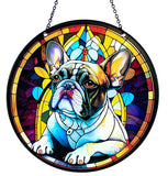 Frenchie Suncatcher with Chain #SC125 by d'ears