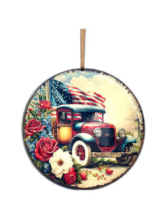 Vintage Truck, Acrylic Window Ornament #SC223