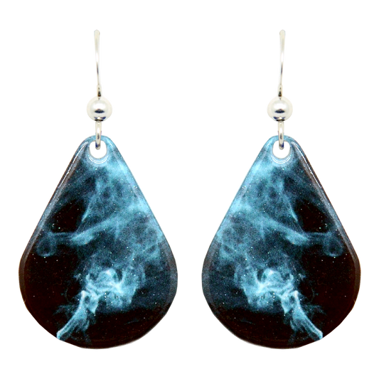 Blue Smoke Earrings, Sterling Silver Earwires, Item# 1149
