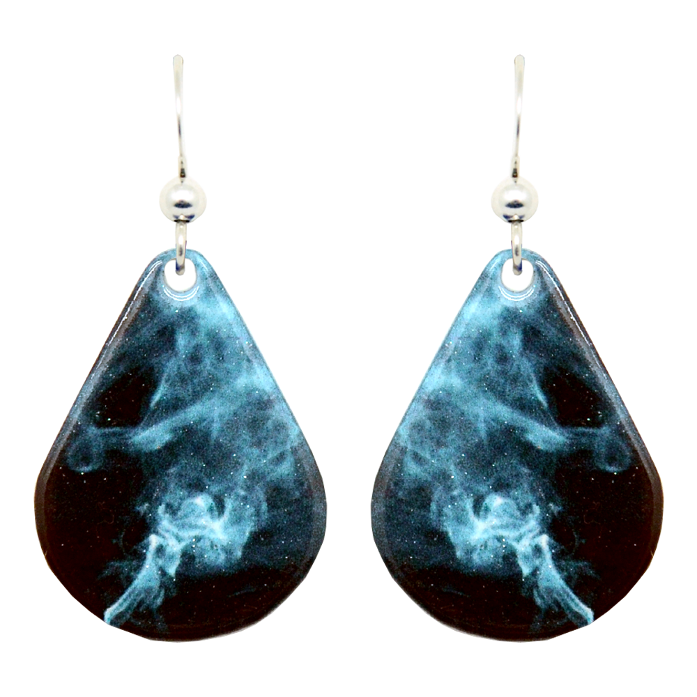 Blue Smoke Earrings, Sterling Silver Earwires, Item# 1149