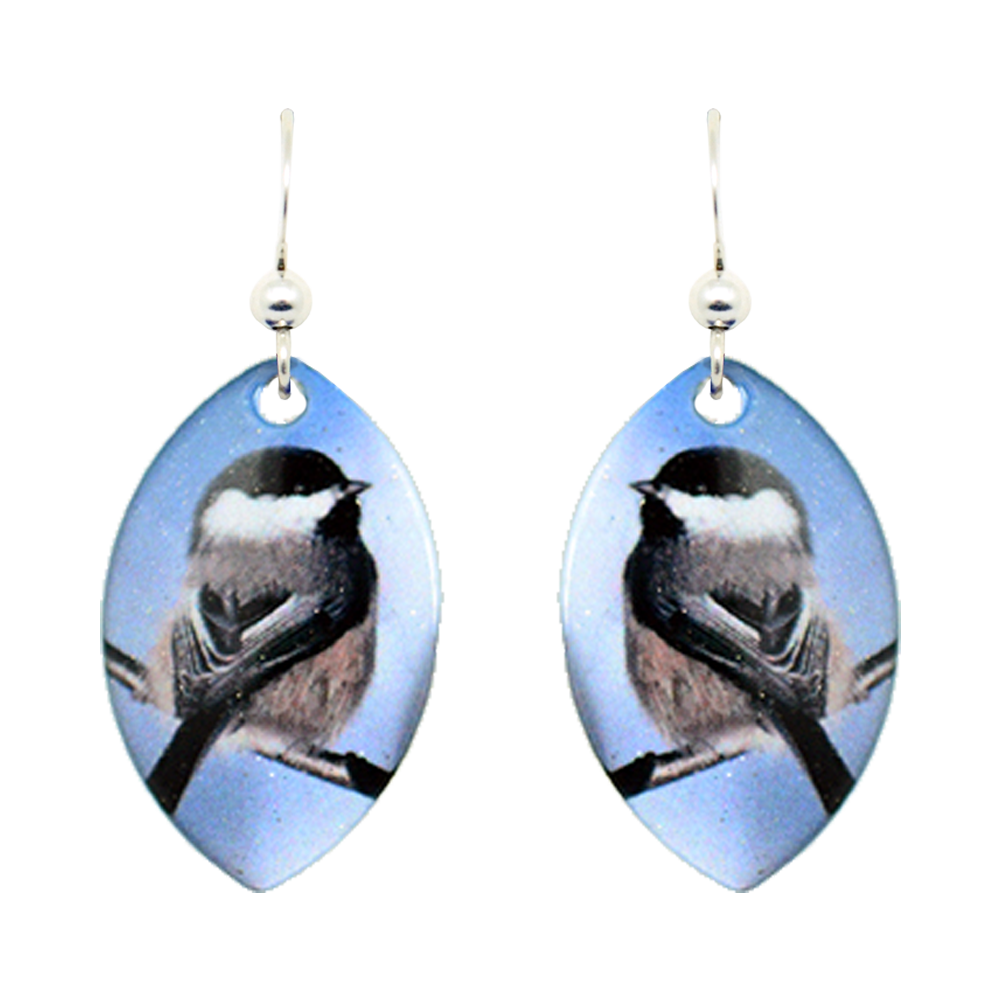 Black-capped Chickadee Earrings, Item# 1153