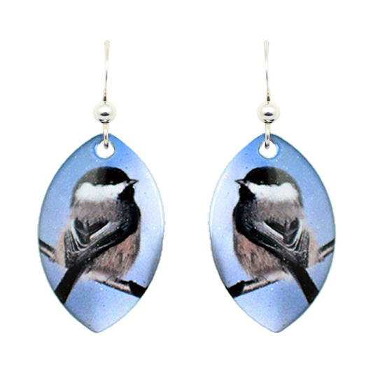 Black-capped Chickadee Earrings, Item# 1153