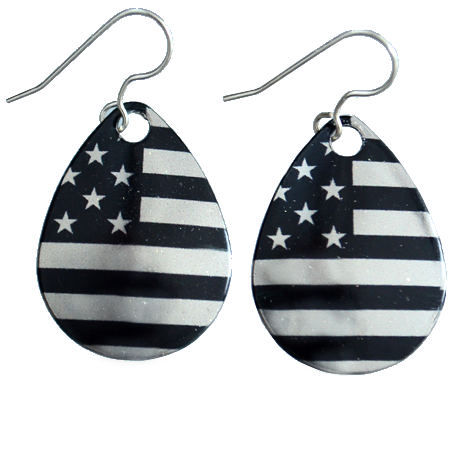 US Flag Black and Stainless #1163