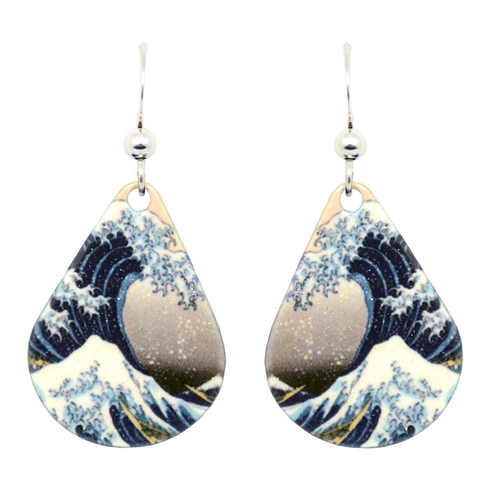 The Great Wave - Earrings #1192 by d'ears