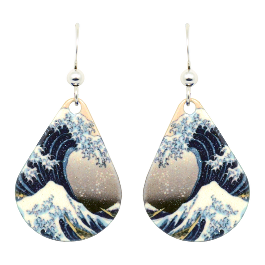 The Great Wave - Earrings #1192 by d'ears