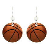 Basketball Earrings, Sterling Silver Earwires, Item# 1193