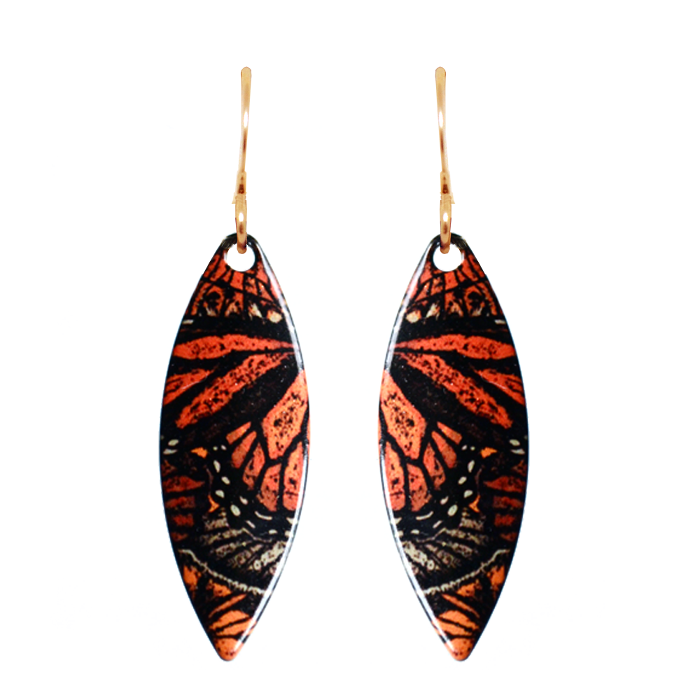 Monarch, Slender earrings #1249