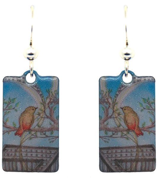 Freedom Sings Small Rectangle Earrings