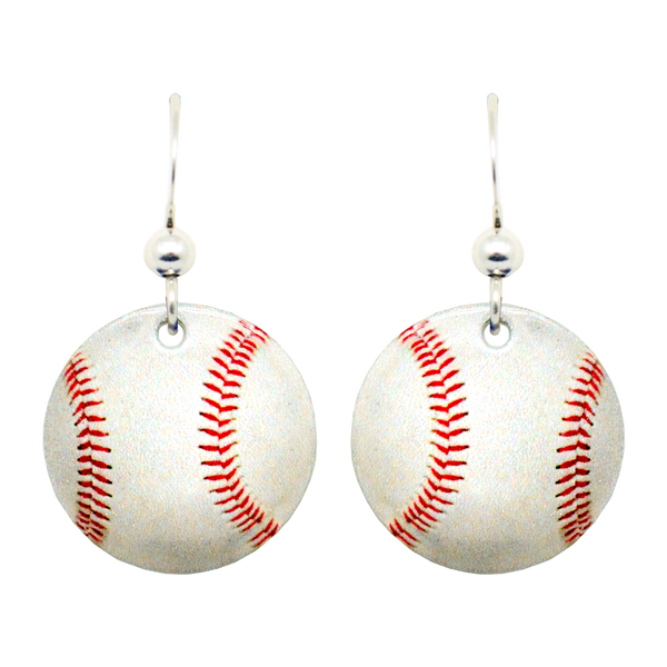 Baseball Earrings, Sterling Silver Earwires, Item# 1431