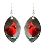 Cardinal Earrings, sterling silver French hooks, Item# 1438
