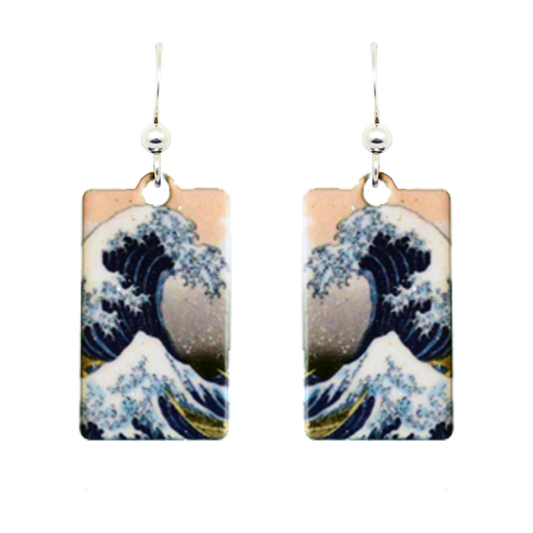 The Great Wave - Earrings #1555 by d'ears