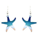 Beach Starfish Earrings, Sterling Silver Earwires, Item# 1573