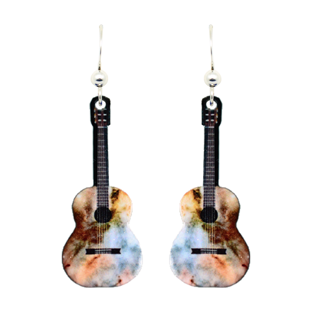 Carina Nebula Acoustic Earrings, sterling silver French Hooks, Item# 1581