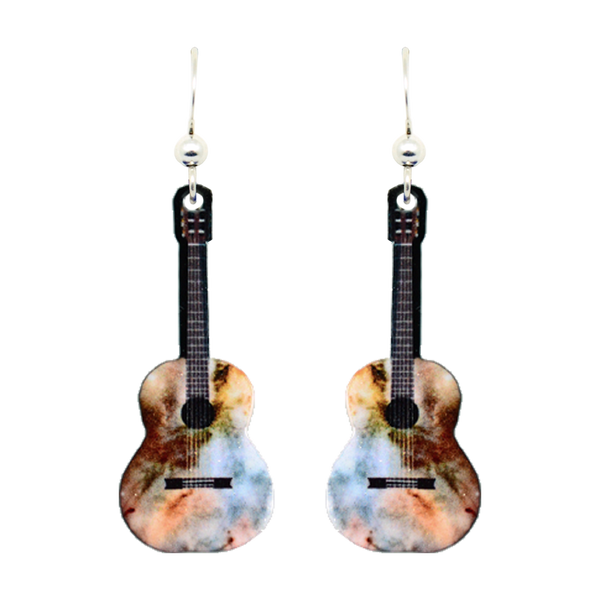 Carina Nebula Acoustic Earrings, sterling silver French Hooks, Item# 1581