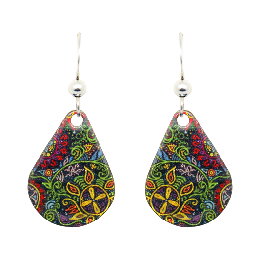 Caribbean Earrings, sterling silver French hooks, Item# 1620