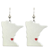 I heart Minnesota Earrings, #1677
