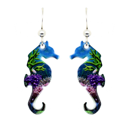 Coral Reef Sea Horse Earrings, Item# 1682