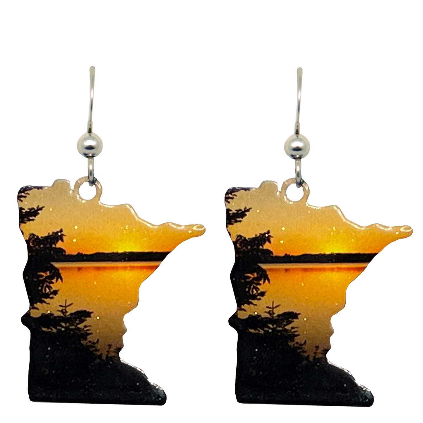 MN, Yellow Sunset Earrings #1686