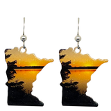MN, Yellow Sunset Earrings #1686