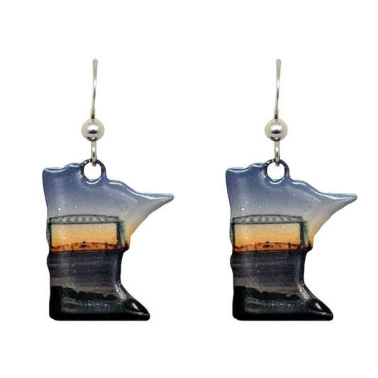 MN, Duluth Lift Bridge Earrings #1689