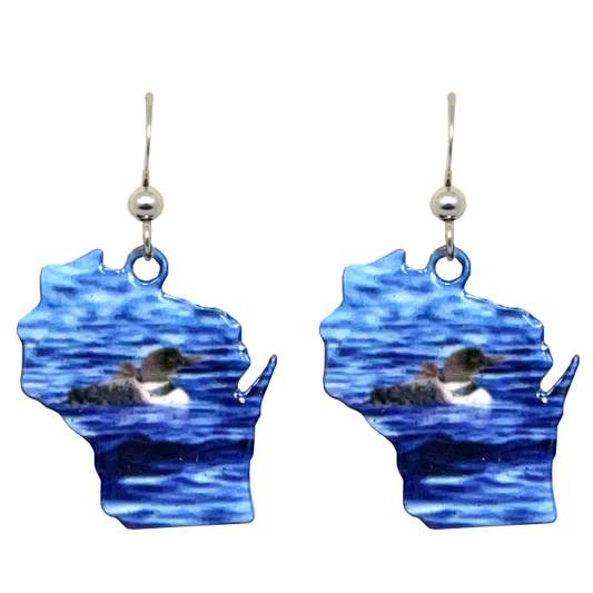 WI, Loon Earrings, #1707