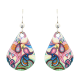 Boho Paisley Earrings, Sterling Silver Earwires, Item# 1719