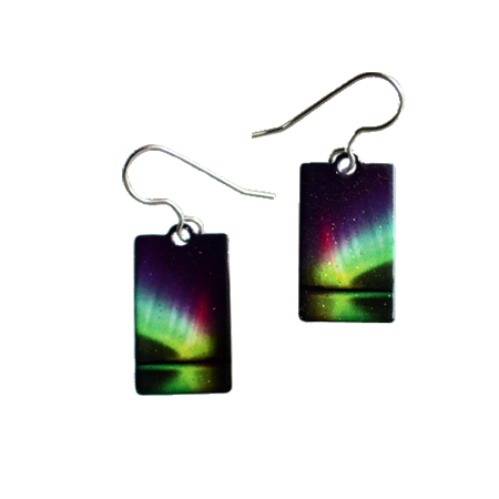 Rainbow Small Rectangle Earrings